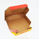 A caixa da entrega da pizza e flauta corrugou o costume de Cmyk da caixa da pizza imprimiu a caixa costurada da entrega do foold