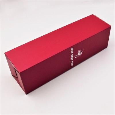 comprar Da caixa de presente amigável da garrafa de vinho de Eco placa de papel luxuosa vermelha dobrável online manufacture