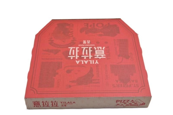 comprar Material de papel rígido de empacotamento da caixa da pizza ondulada vermelha feita sob encomenda do encarregado do envio da correspondência online manufacture