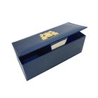 Caixas de presente de luxo recicláveis Caixas de embalagem de cartão rígido azul de alta qualidade