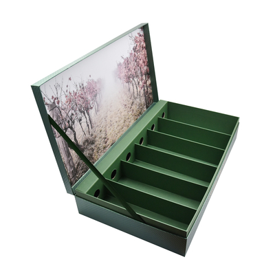 comprar Verde Personalizável 6 garrafas Caixa de presente de vinho de papelão Laminação fosca online manufacture