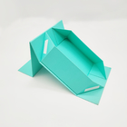 Caixa de presente de boutique magnética dobrável verde Caixas de presente de papelão duro