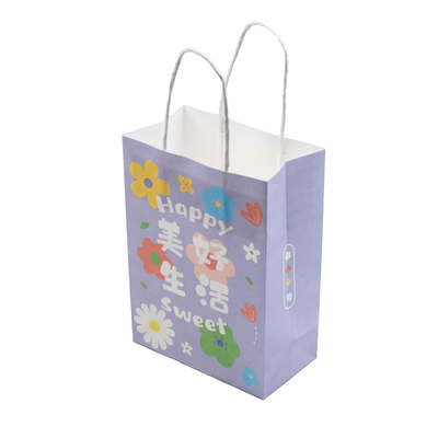 comprar Saco de Papel Kraft Roxo Tamanho Personalizado Embalagem de Luxo Impressa para Supermercado para Levar Café Leite Chá Alimentos online manufacture