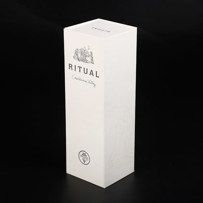 comprar Caixa de presente de dobramento magnética da garrafa de vinho tinto do cartão única para a cor branca de envio online manufacture