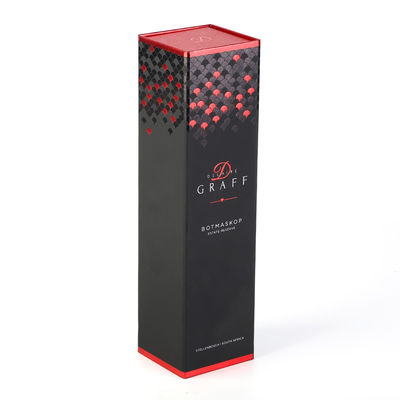 comprar O preto marcou a caixa de presente magnética da garrafa de vinho do fechamento para a cerimônia de casamento online manufacture