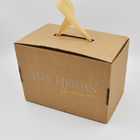 Kraft branco corrugou o encarregado do envio da correspondência encaixota Artpaper Shoebox dobrável com Carry Handle