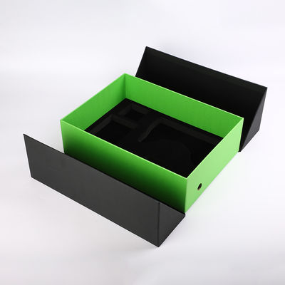 comprar Esponja personalizada do entalhe do couro do plutônio das caixas de presente da porta dobro cartão verde preto luxuoso online manufacture