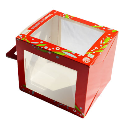 comprar Caixa de janela clara do bolo do ODM que empacota o PVC impresso feito sob encomenda dobrável de Artpaper do punho online manufacture