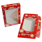 Natal de empacotamento do PVC das caixas CMYK do cartão pequeno do marfim do papel da janela do chocolate