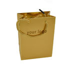 Folha de ouro de papel feita sob encomenda amigável do ofício dos sacos de compras 210gsm de Eco com o punho da corda do algodão