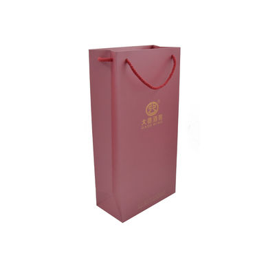 comprar Sacos de compras de papel feitos sob encomenda vermelhos pequenos recicláveis de Kraft com punho online manufacture