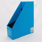 Laminação lustrosa azul do organizador ondulado do armazenamento de arquivo do Desktop do plano 340mm de Collapsibile EN71