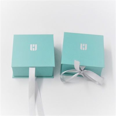 comprar Forma luxuosa azul de Ring Ribbon Flap Magnetic Book da joia do botão de punho das caixas de presente de OBM online manufacture