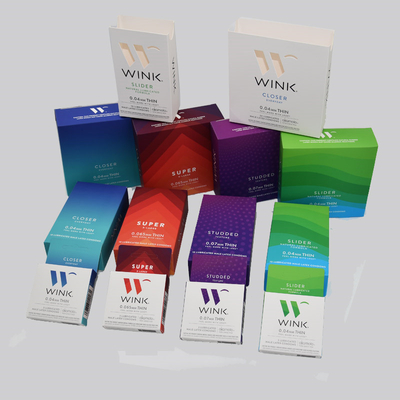 comprar Caixa de empacotamento 350g Artpaper Matt Laminated do preservativo do papel do OEM online manufacture