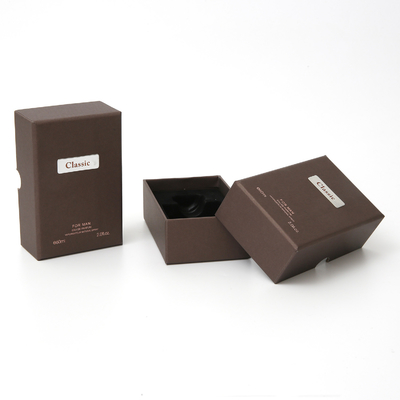 Tampa e base duas partes de papel de Brown luxuoso das caixas de presente com impressão UV do perfume