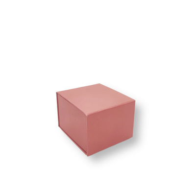 Caixa-presente magnética dobrável cor-de-rosa, de cartão reciclado