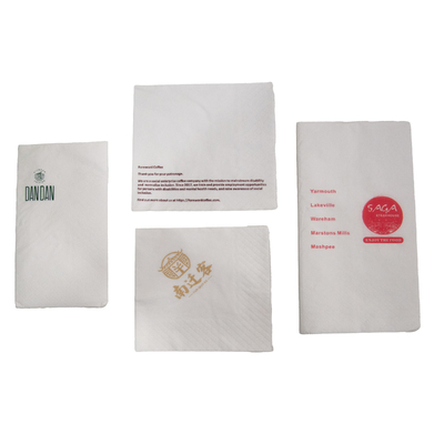 Logotipo personalizado Imprimir Restaurante Bar Soft Pack Papel Facial tecido feito de madeira virgem