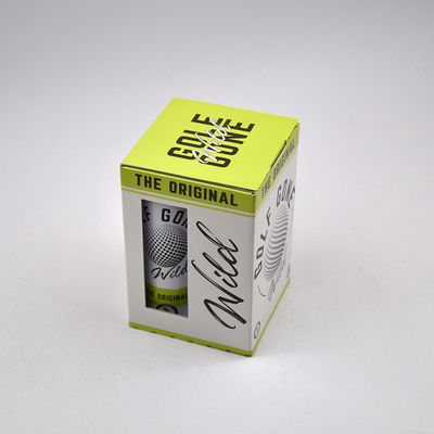 Caixa de presente de bola de golfe de logotipo personalizado de alta qualidade com janela transparente e papelão reciclado para embalagens de moda