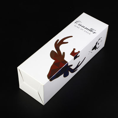 Fechamento do impacto da garrafa das caixas de presente dobráveis do vinho do cartão único para Champagne Whisky Alcohol