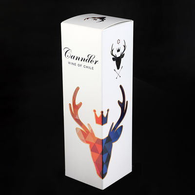 caixa de presente Artpaper dobrável único Champagne Whisky Alcohol Packaging Box da garrafa de vinho 250g