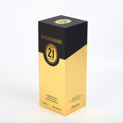 Fechamento magnético do cartão da caixa de Flip Top Wine Bottle Gift do licor