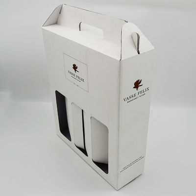 Garrafa vermelha de Gin Handle For 2 do uísque da caixa de presente da garrafa de vinho branco do cartão