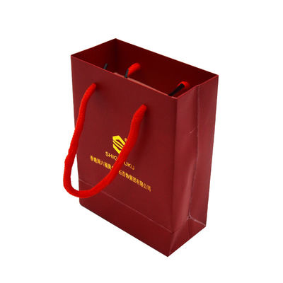 Folha de ouro de papel feita sob encomenda amigável do ofício dos sacos de compras 210gsm de Eco com o punho da corda do algodão
