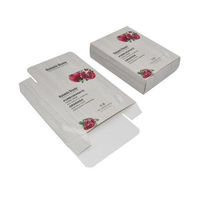 Caixas de empacotamento do cosmético branco de papel feito sob encomenda para a máscara facial