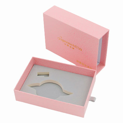 Os entalhes embutem DIY que desliza o cartão rígido cor-de-rosa das caixas de presente 120g da gaveta