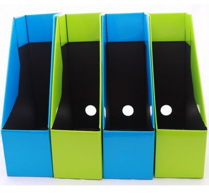 O organizador dobrável CMYK do arquivo do compartimento do suporte dos artigos de papelaria corrugou Collapsibile 300mm