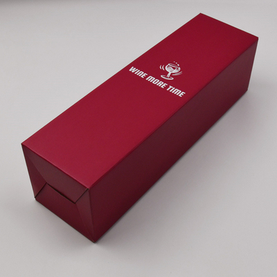 Uma caixa de transporte dobrável do encarregado do envio da correspondência da caixa de presente da garrafa de vinho da parte única